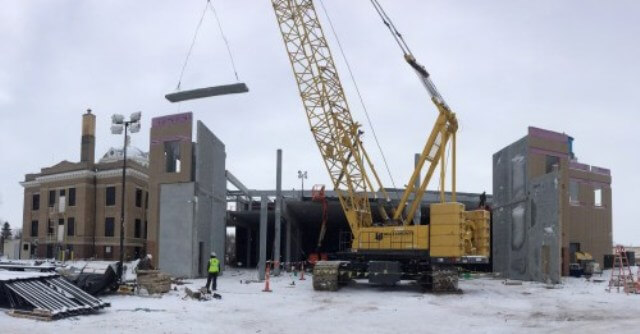 Centro de detenção de Mountrail County (Dakota do Norte/EUA) em construção (imagem: Wellls Concrete)