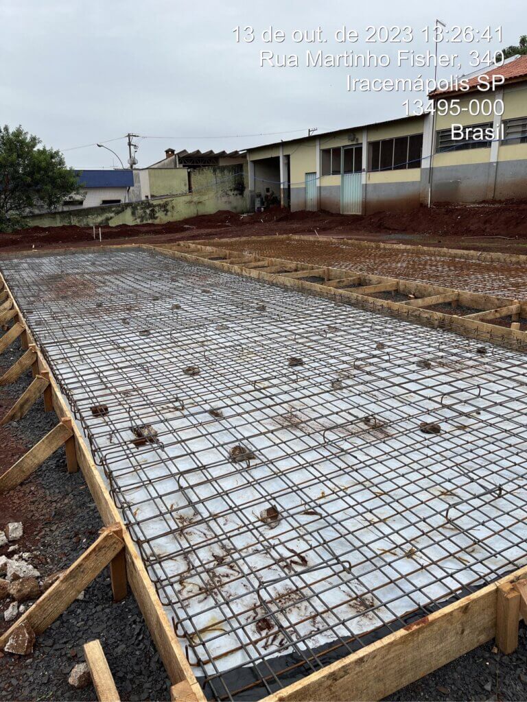 Obra industrial - Estação de Tratamento de água - Iracemápolis-SP